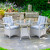 Sorrento bistro set with 70cm round table white washed