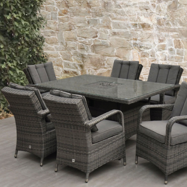 Rw bari 6 seater rectangle set with ice bucket