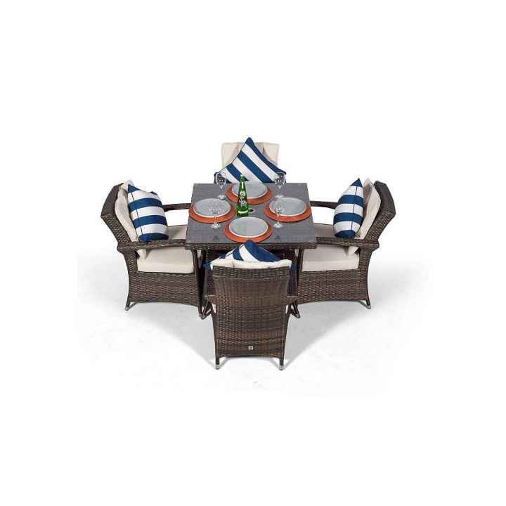 Giardina 4 seater set with ice bucket dark