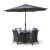 Montreal 4 seat set with square table ice bucket dark grey