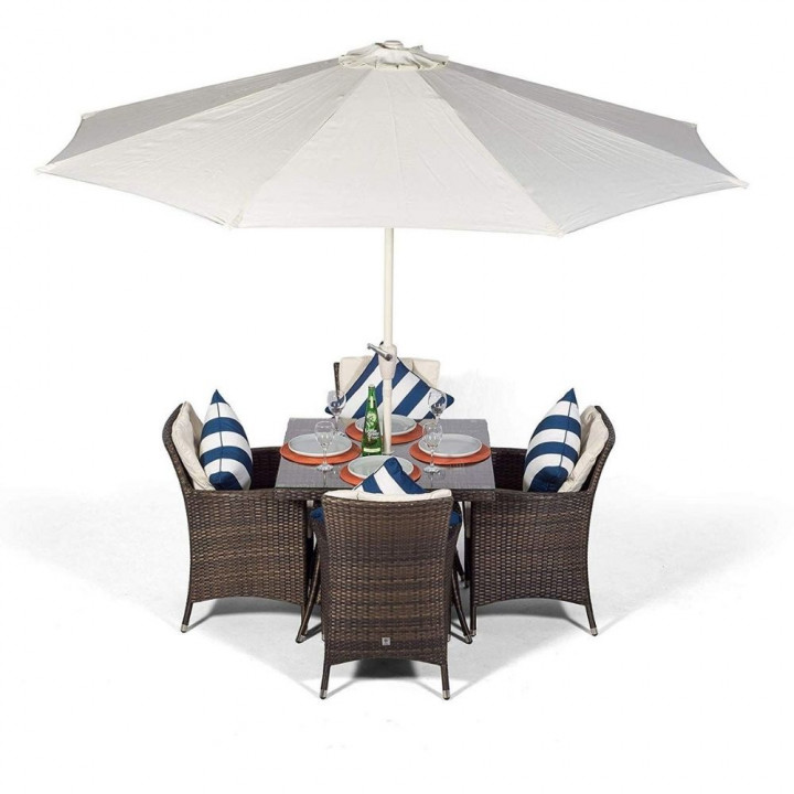 Rw 4 seater square set dark