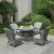 Parma 4 seater set with 120cm round table grey