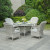 Parma 4 seater set with 120cm round table white washed