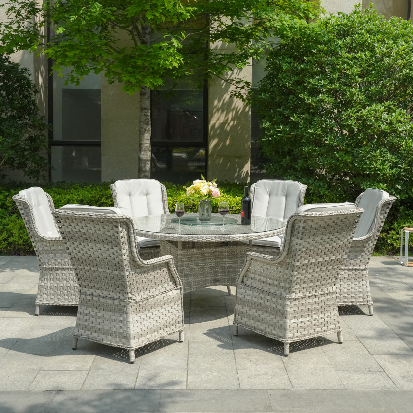 Ravenna - 6 Seater Set (White Washed)