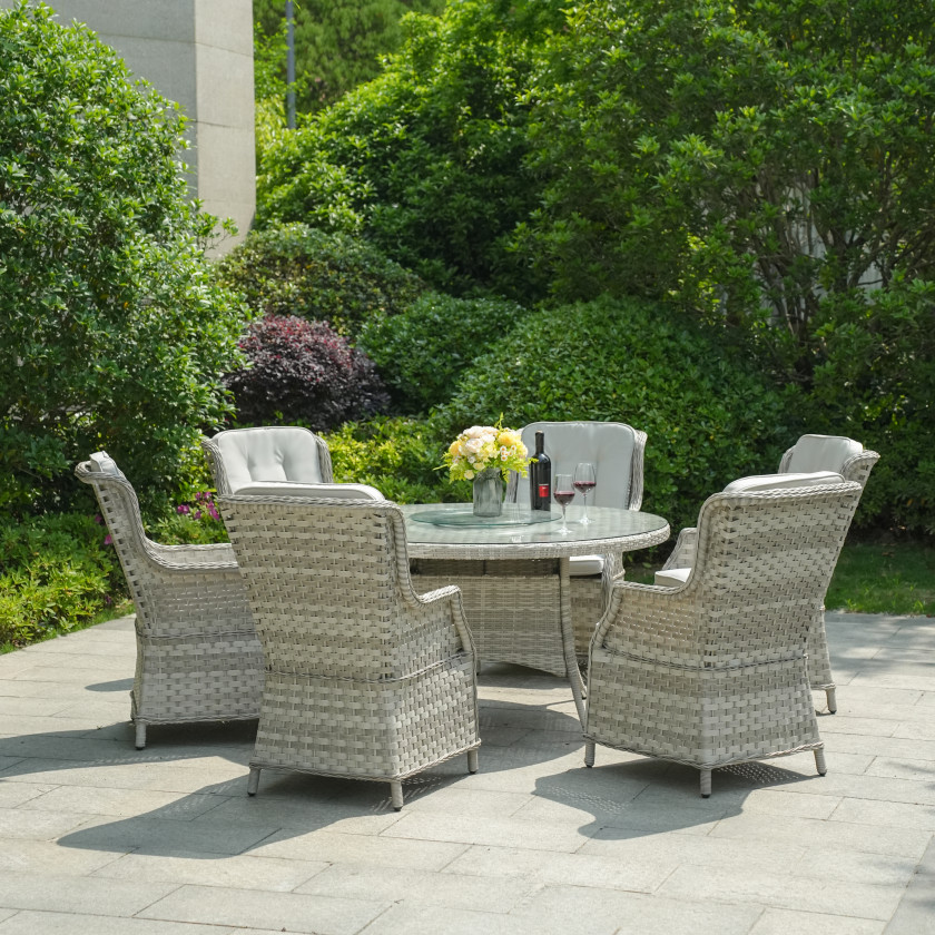 Ravenna - 6 Seater Set (White Washed)