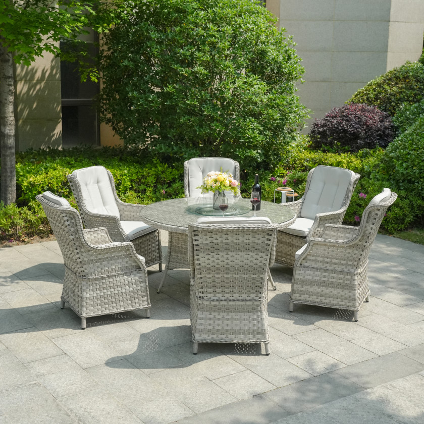Ravenna - 6 Seater Set (White Washed)