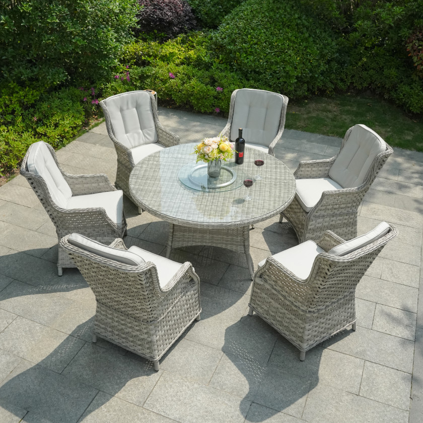 Ravenna - 6 Seater Set (White Washed)