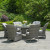 Parma 6 seater set with 135cm round table grey