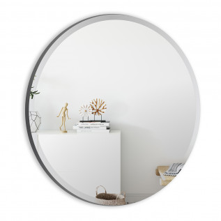 Round mirror silver 60cm