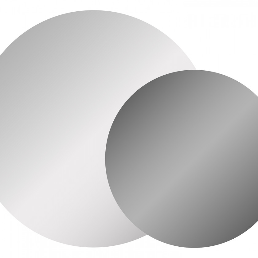 Round Mirror Silver - Warm Grey 60cm