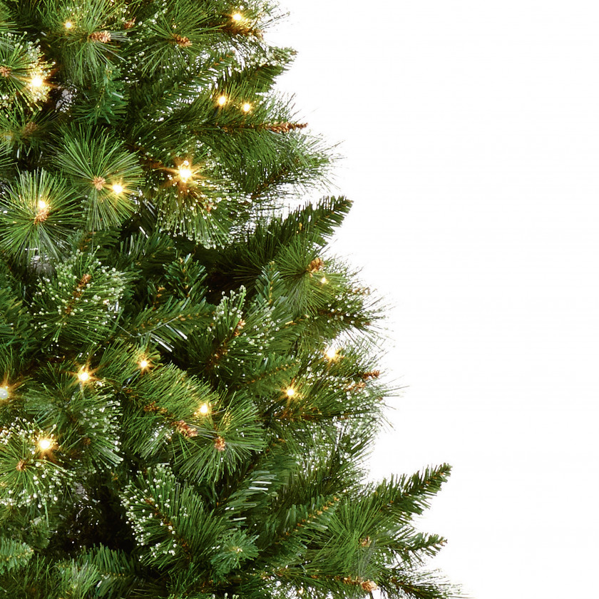 7ft Prelit Ridgemere Pine Artificial Christmas Tree