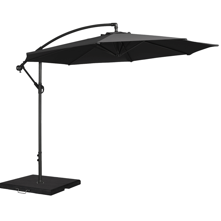 Cantilever parasol 300cm round in charcoal