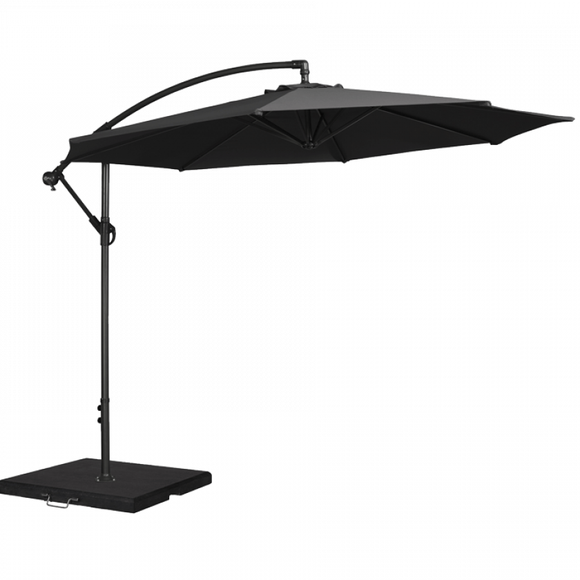 Cantilever Parasol - 300cm Round in Charcoal