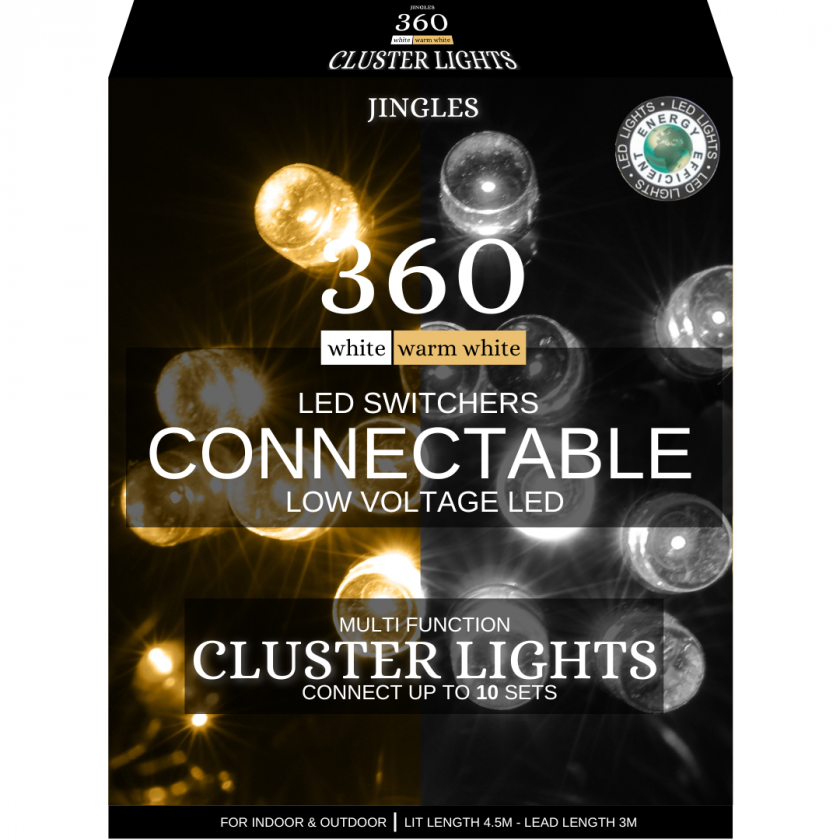 360L Connectable String Lights - White/Warm White (Switchable)
