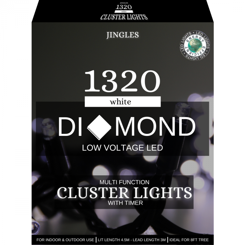 1320 Diamond Cluster LED - White