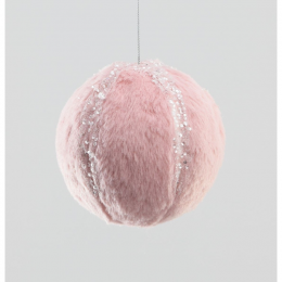 Pink fabric ball decoration 120mm