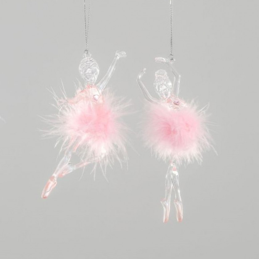 Ballerina Decoration Pink - 13cm Asstd