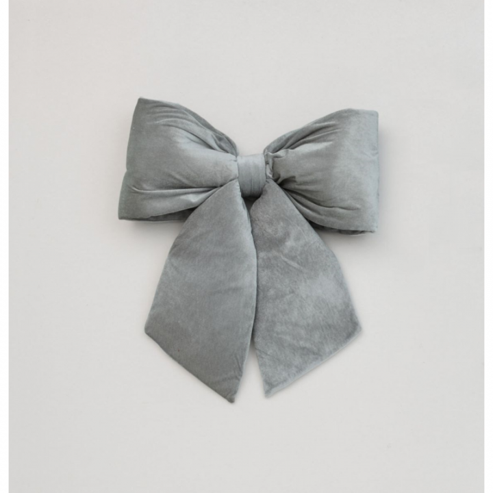 28cm plush bow decoration grey
