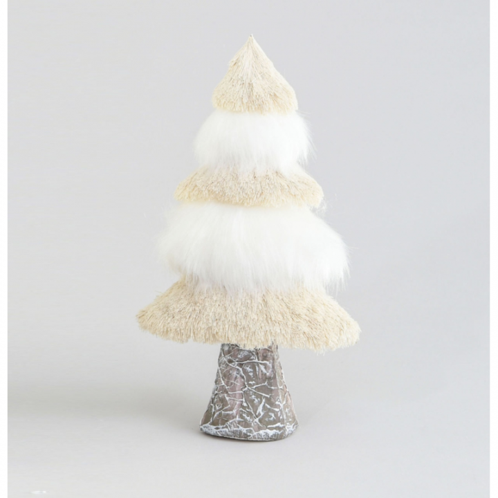 Tree ornament beige white 30cm